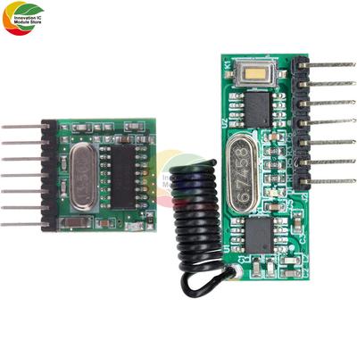 4 Channel Decode Receiver Output Module + 4 Channel 433mhz Wireless Wide Voltage Encoder Transmitter for 433 Mhz Remote Control