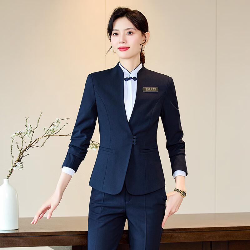 Women's Professional Chinese Style Workwear Suit Set