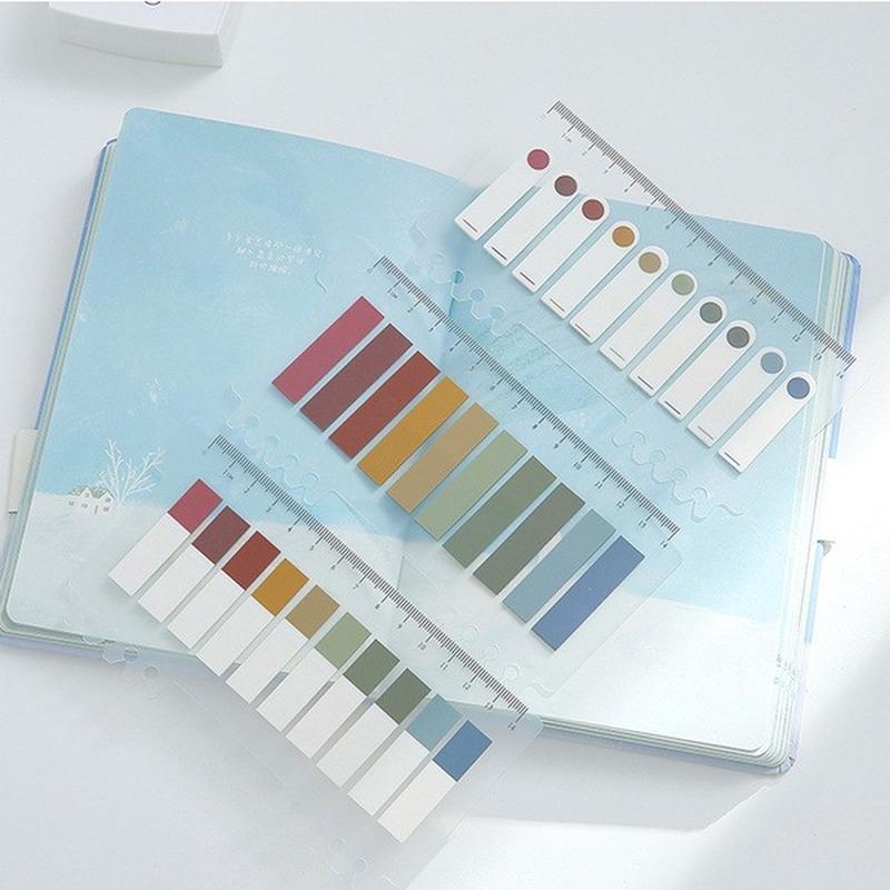 200 Sheets/Pcs PET Flags Tabs Page Markers Paper Index Bookmark Sticky Notes Office Supplies Stationery