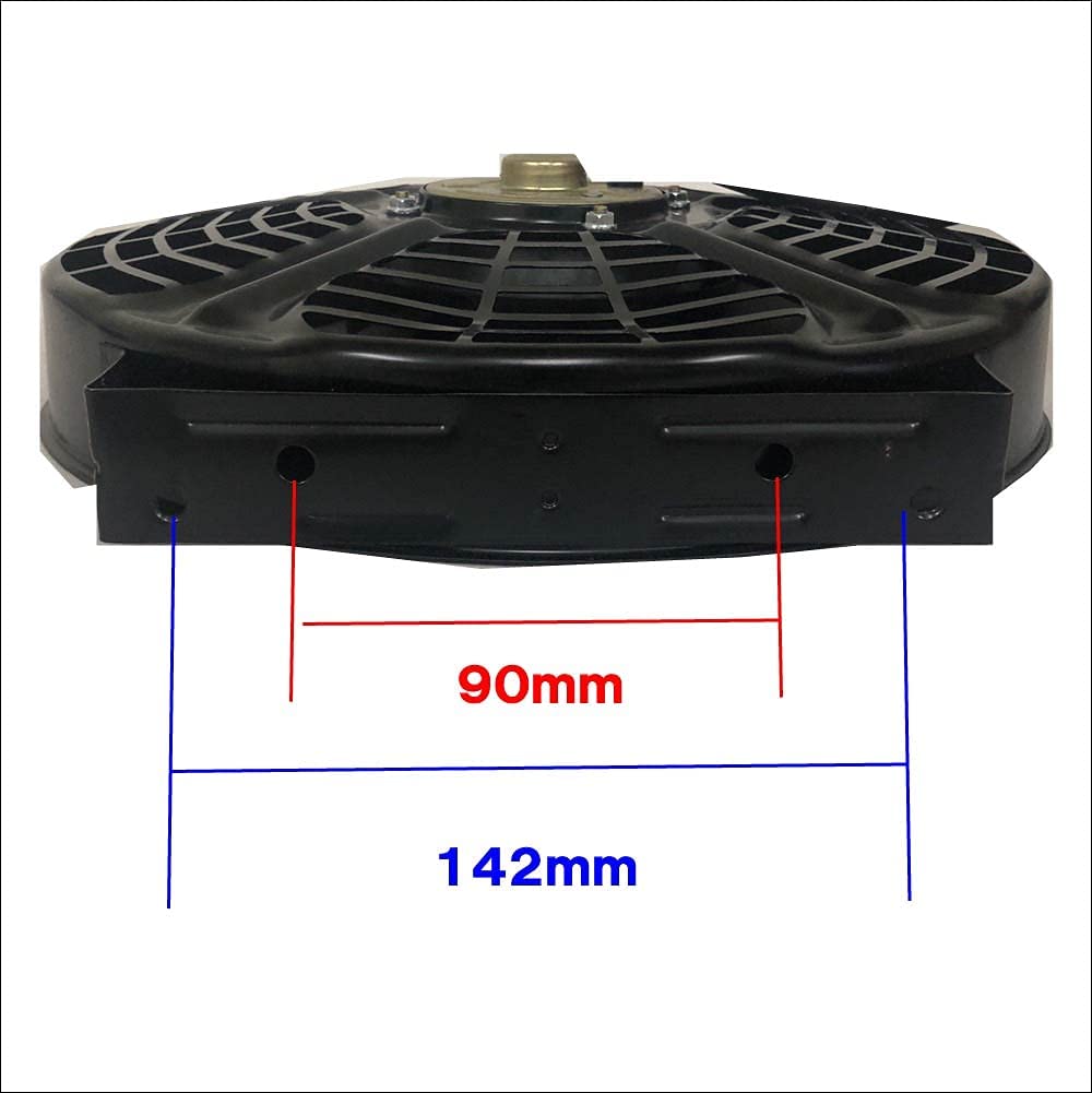 [Life Design Johnson.28] Automotive 8-inch/10-inch Slim, Powerful Electric Radiator Fan, Hard Plastic, Improves Fuel Efficiency, Easy Installation, Un