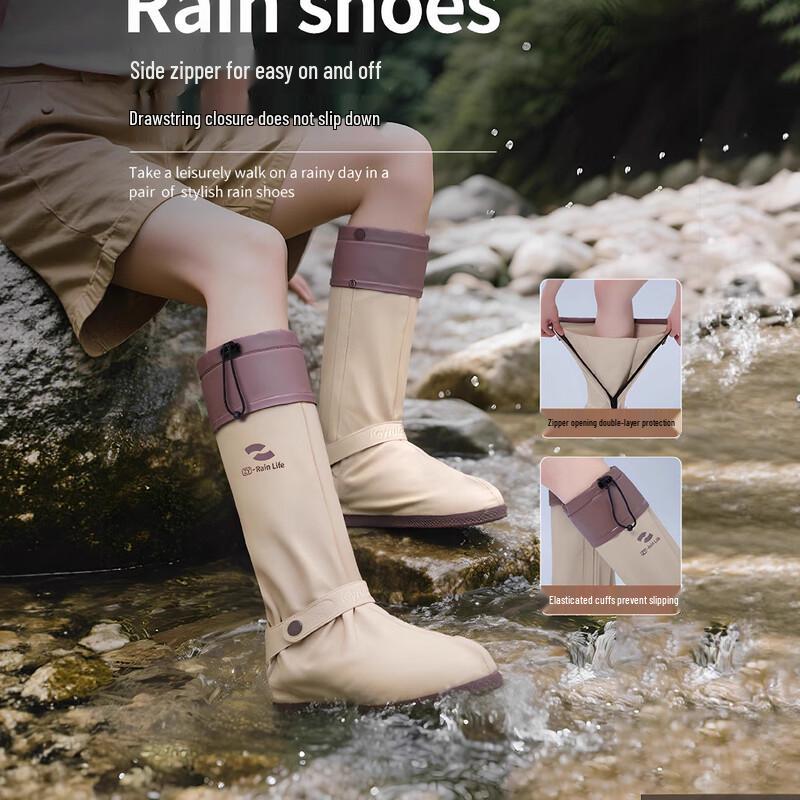 COFLYEE Waterproof High-Top Rain Shoe Covers