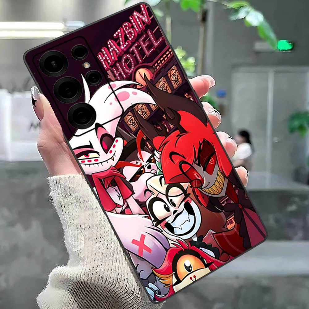 

Cartoon H-Helluva Boss Phone Case For Samsung S 24 Fe 25 Ultra Plus 20 Lite 21 30 22 23 24 22 Ultra 5G Fundas Samsung S22 Plus 5G