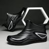 Men's Rain Boots Outdoor Chef Fishing Ankle Kitchen Shoes Casual Waterproof Large Size Fashion Non-slip Mans Working Safety Shoe