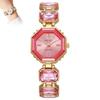 Quartz Movement Women's Watch Colorful Octagonal Dial Quartz Watch Octagonal Bracelet Watch