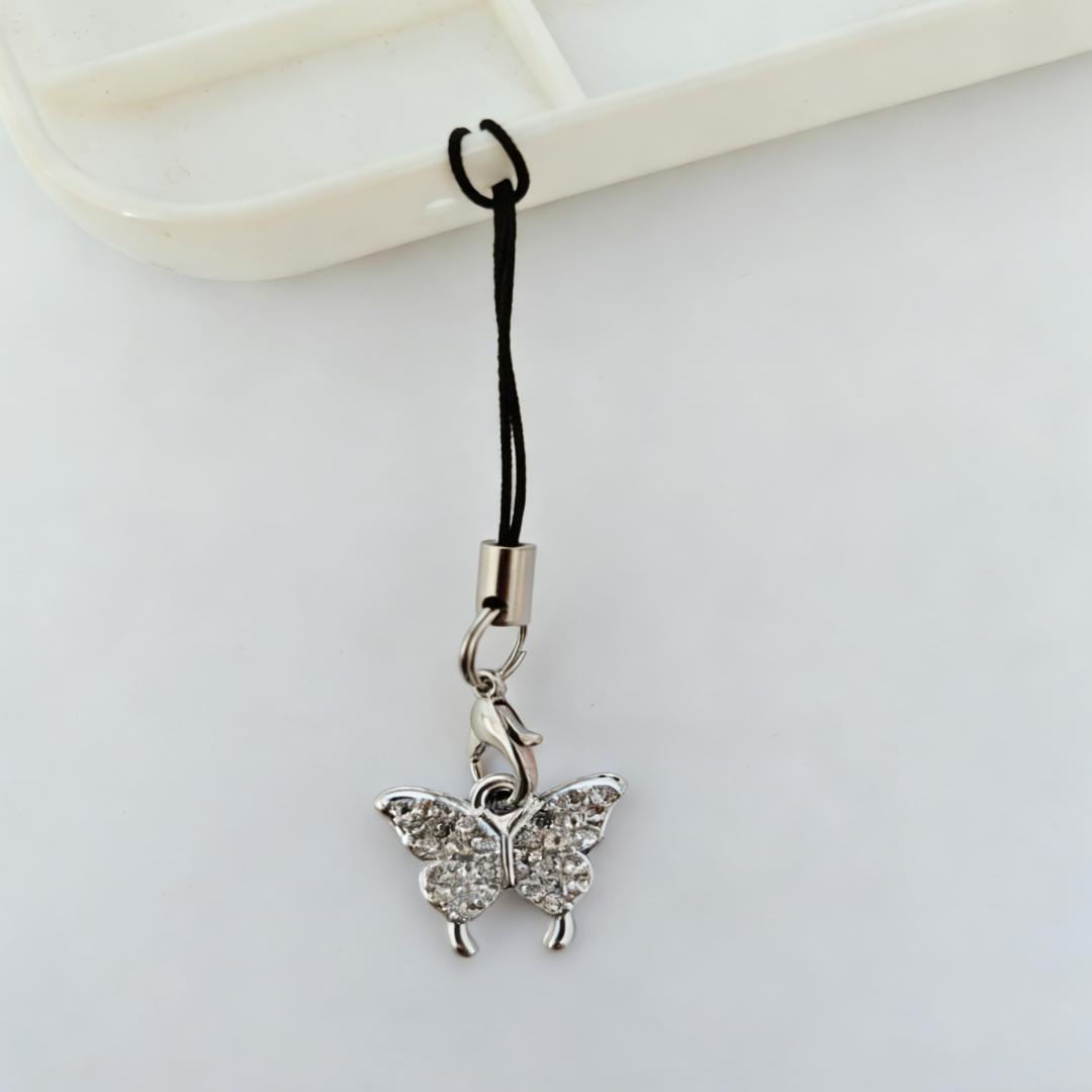 Sparkling Diamond Butterfly Phone Lanyard, Instantly Adds a Bright and Elegant Sweet Touch to Your Daily Outfits 1pc