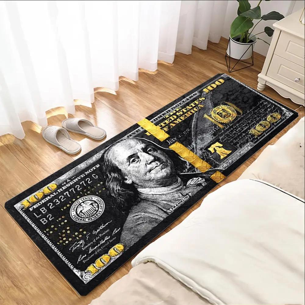 Hallway Entrance Doormat Dollar Money Pattern Living Room Floor Rugs Home Decor Kitchen Absorbent Carpet Anti Slip Bathroom Mat