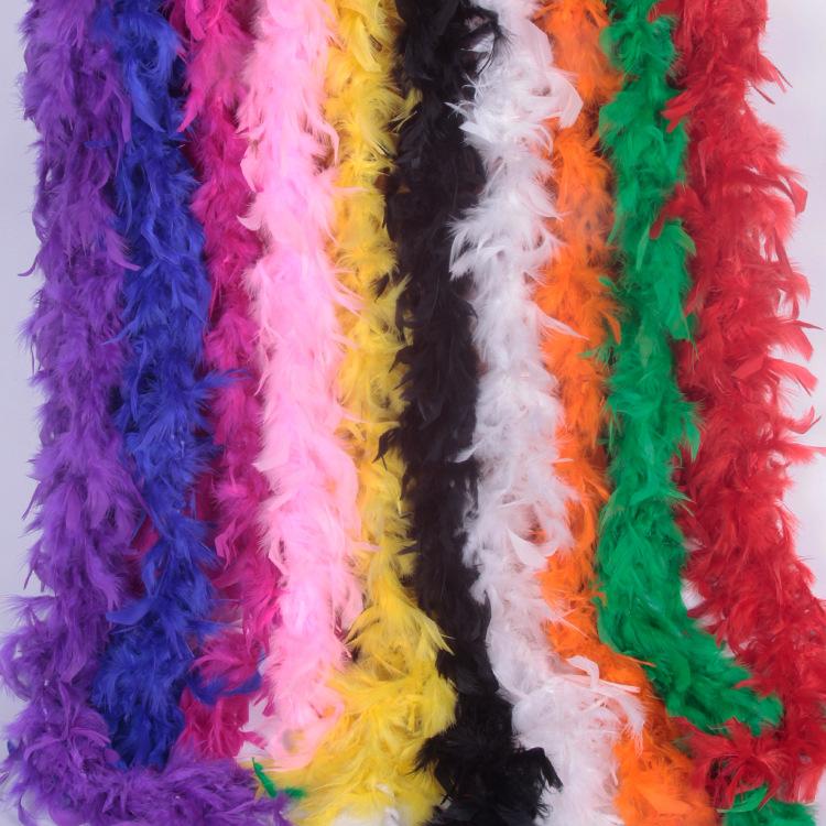 

Fire Piece Feather Strip Diy Turkey Feather Wedding Car Wedding Room Bouquet Packaging Material Decoration 2pcs