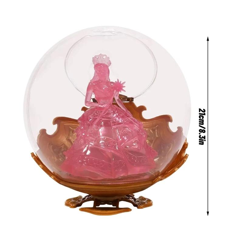 Resin Animated Movie Figurine 21cm Decorative Popcorn Bucket Jar for Candy, Snacks, Party Centerpiece, Princess Theme Room Decor