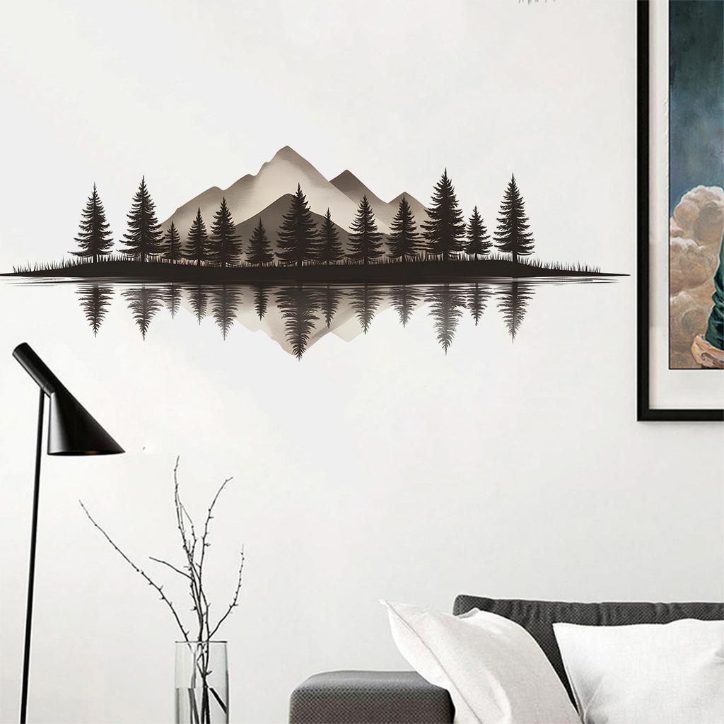 Kreativer See-Landschaft Wandaufkleber Kinderzimmer Wohnzimmer Wanddekoration Selbstklebend Heimdekoration
