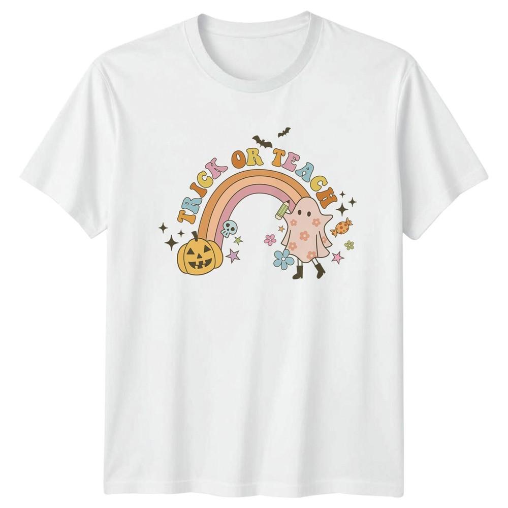 Trick Or Teach Unisexs TShirt Halloween Teaching Halloween Gift For Her S