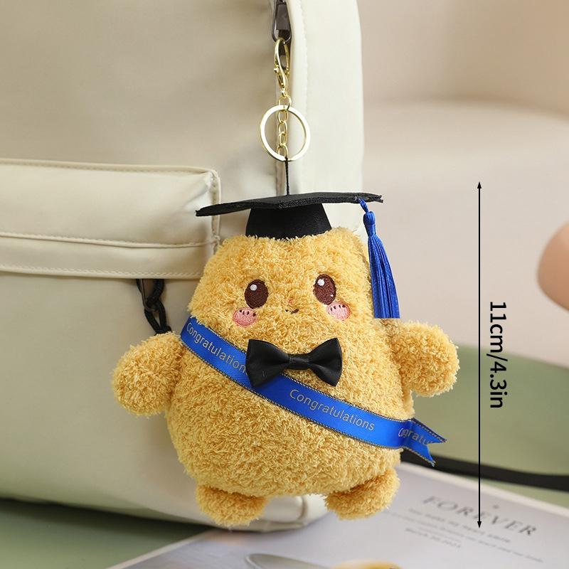 Cute Plush Potato Doctor Doll Keychain Graduation Gifts Kawaii Keychain for Backpack Graduation Party Favors Souvenir Gift