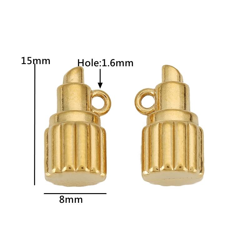 3pcs Lipstick Rabbit Conch Lovers Charms Skull Heart Mushroom Stainless Steel Pendants for DIY Necklace Bracelet Jewelry Making