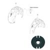 Tesla Fender Arch Panel Heat Insulation Cotton Assembly Fixing Buckle 111071399C