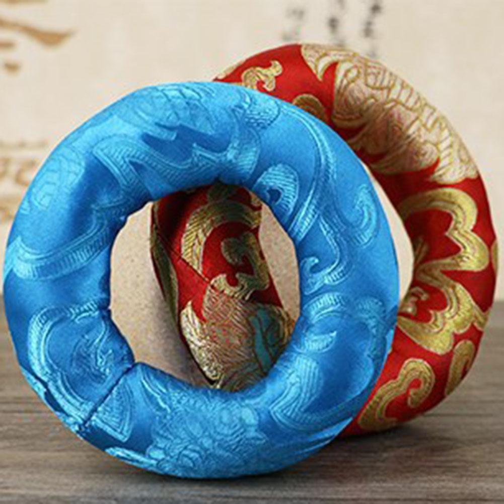 Silk Cushion Pillow Buddha Sound Bowls Pad For Tibetan Singing Bowl In Nepal Bowl Cushion Embroidered Handcrafts Random Colors