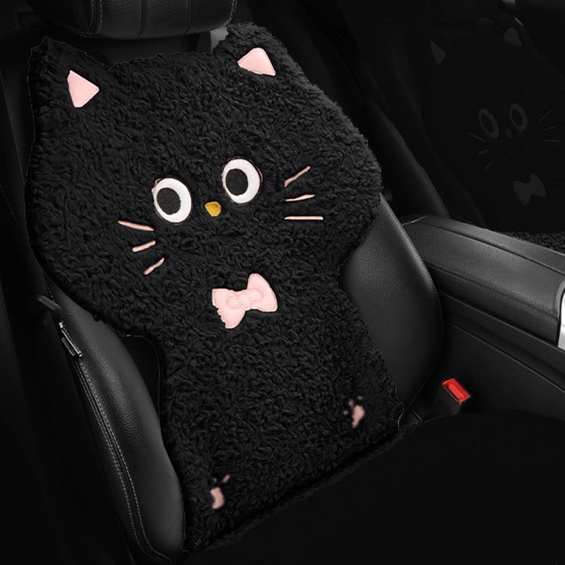 Plush Car Seat Cushion Set for Autumn & Winter - Single & Three-Piece Options