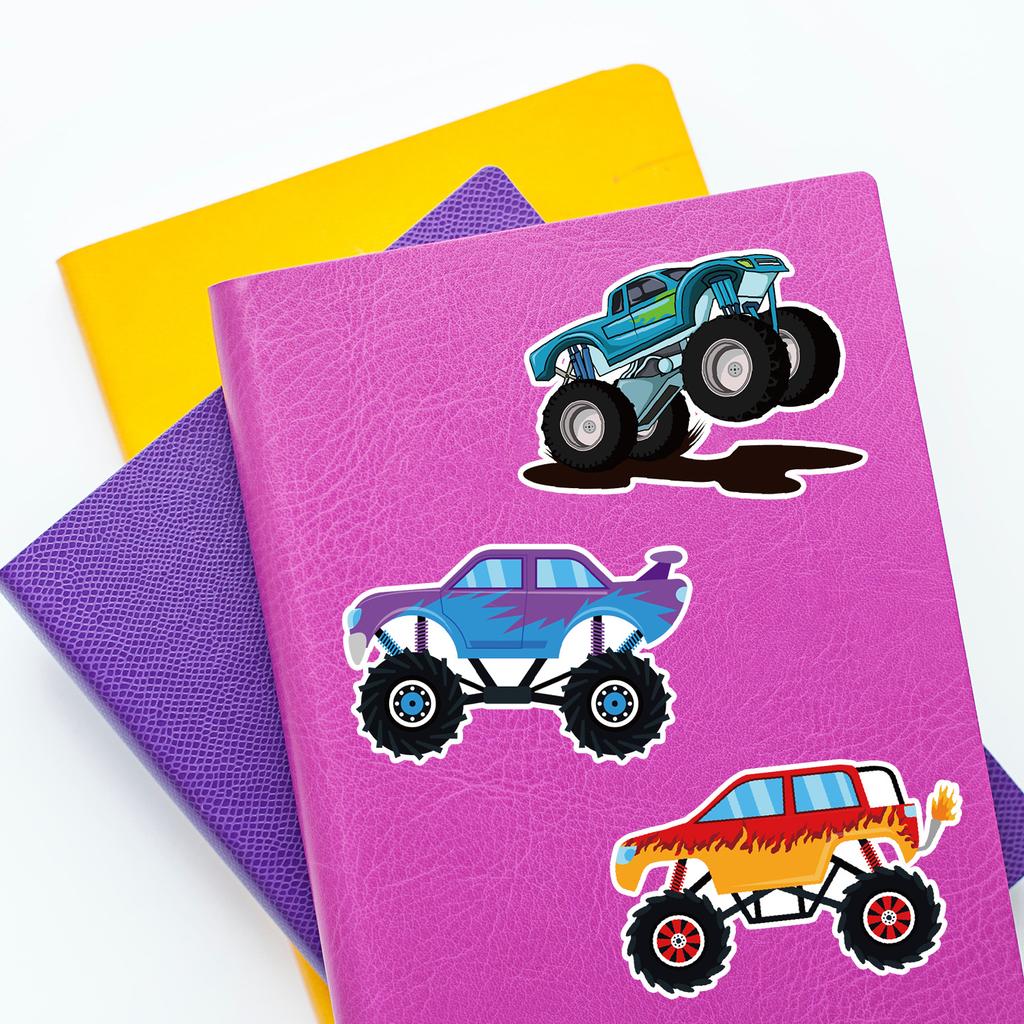 50/100 Stück Monster Truck Graffiti Aufkleber Laptop Handy Dekorationsaufkleber Wasserdichte Kinder Schreibwaren Aufkleber