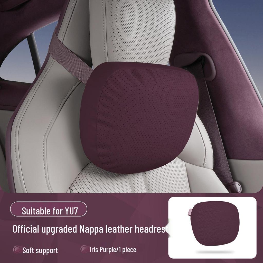 Xiaomi SU7/Ultra/YU7 Magnetyczny Zagłówek Podparcie Szyi i Lędźwi Skórzana Poduszka