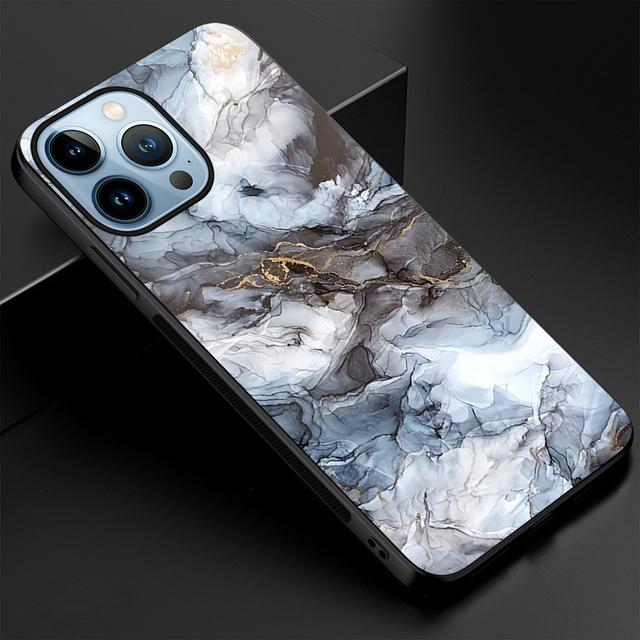 Farbe Marmor Kunst Mode Fall Für Iphone 14 13 11 12 Pro Max Mini Xs Xr X 7 8 6 s Plus Se 2022 Gehärtetes Glas Zurück Abdeckung Capas