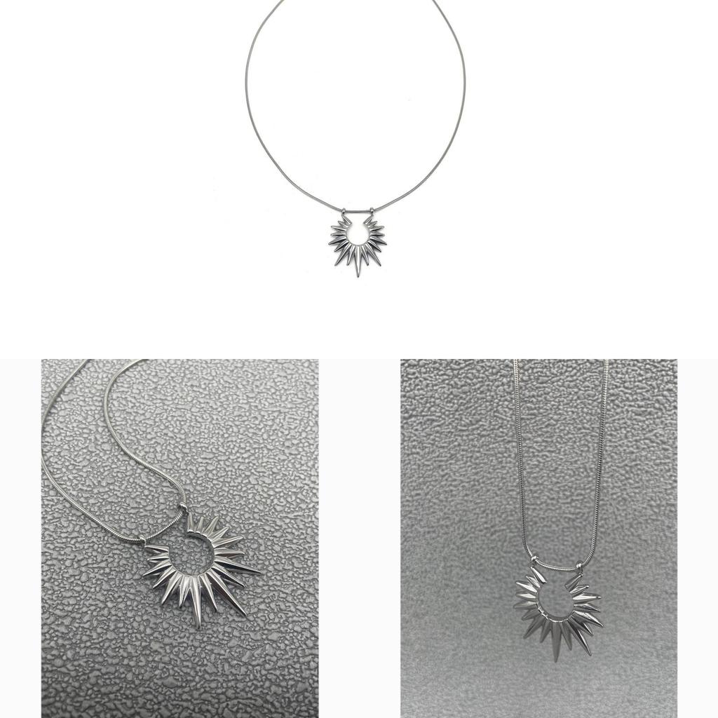Geometric Snake Chain Necklace With Titanium Pendant For Men Women
