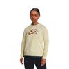 Nike Letter Logo Round Neck Casual Long Sleeve American Sweatshirt Women sweatshirt Beige FN3629-113