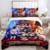 Custom Name Black Clover Bedding 3 Piece Set HD Print Duvet Cover Pillowcases for Teens Adult Bedroom Decoration Christmas Gift