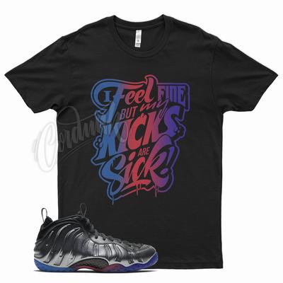 Black SICK T Shirt for N Foamposite Pro Gradient Soles Aurora Denim Lava