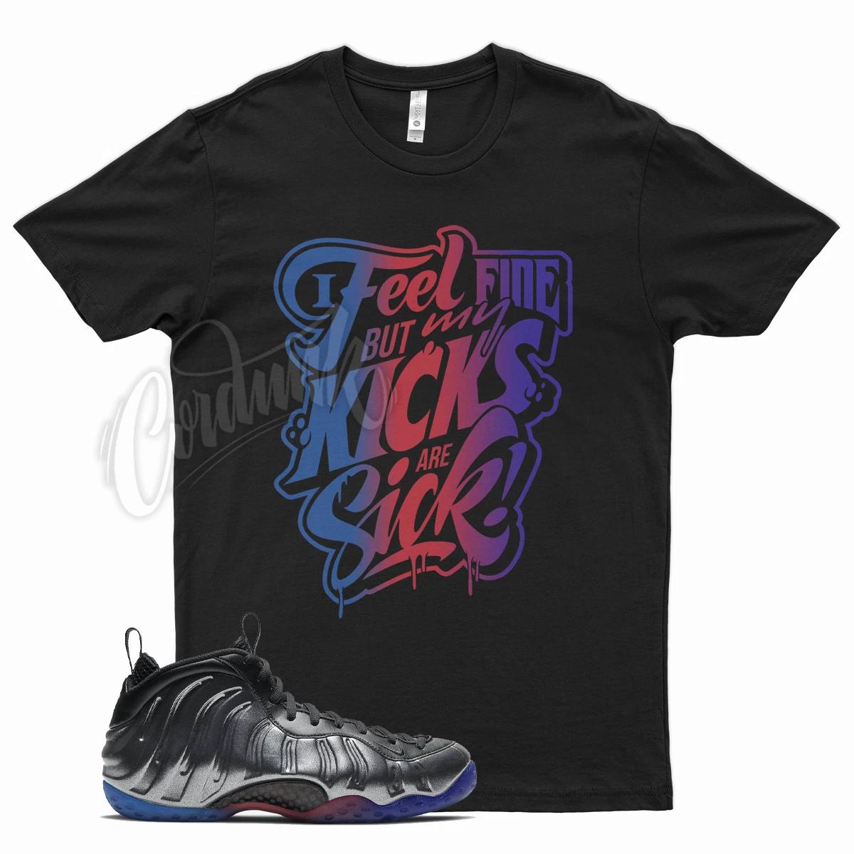 Black SICK T Shirt for N Foamposite Pro Gradient Soles Aurora Denim Lava 3XL