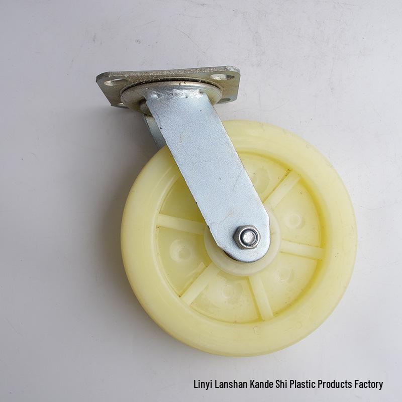 8-Inch Heavy Duty Swivel Caster Wheel with Nylon Wheel and Double Bearings for Hand Truck