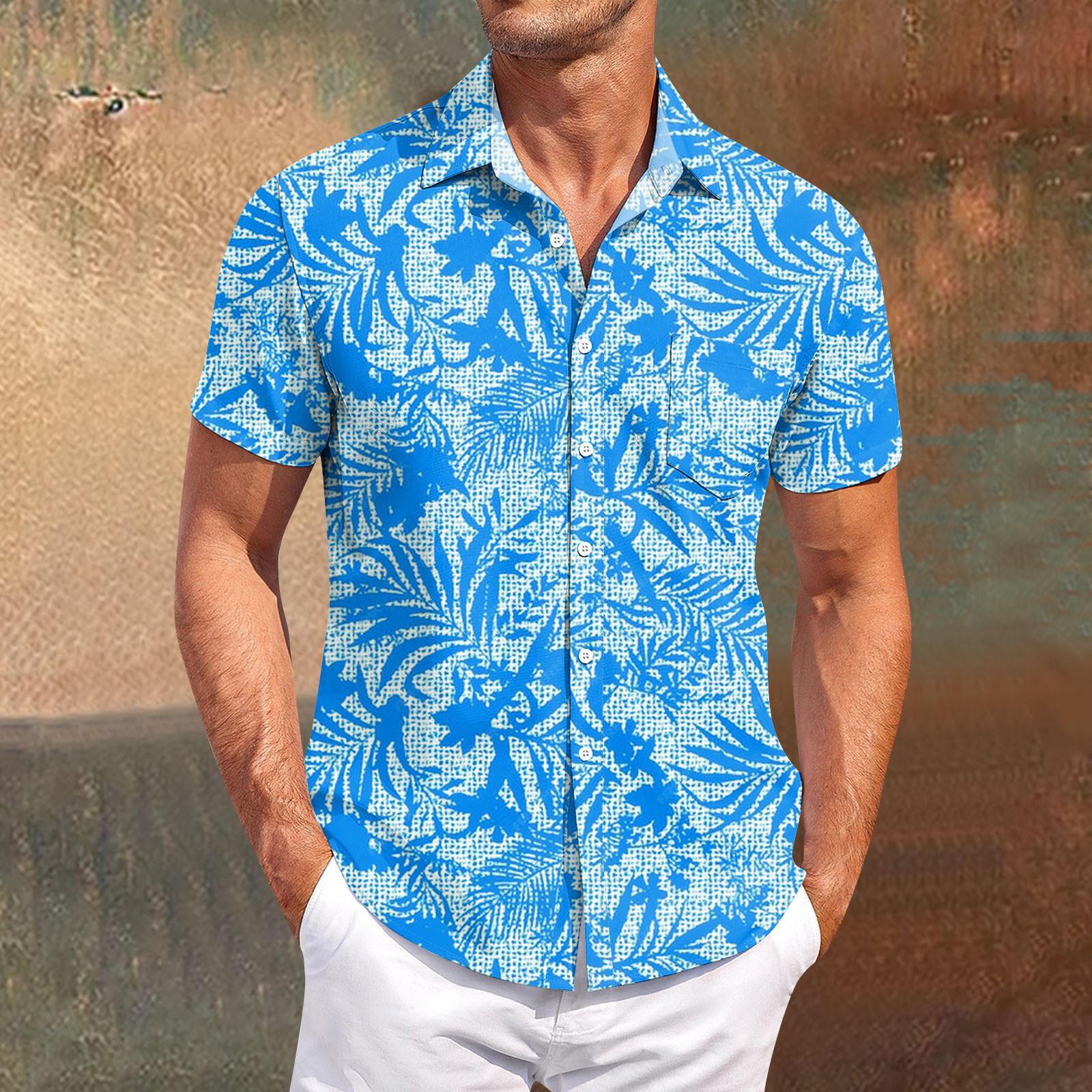 

Мужские винтажные рубашки для боулинга на пуговицах с коротким рукавом, летняя пляжная рубашка XXL