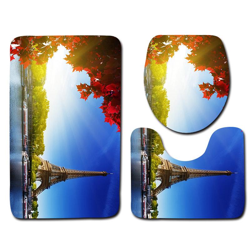 Tower-Fußmatte, Badezimmermatte, WC-Dreiteiler