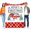 Merry Christmas Blanket Cozy Soft Fleece Throw for Winter Holiday Decor Warm Lightweight Bed Sofa Gift for Friends and Family Ch