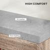 Shoes Cabinet Bench Hidden Storage Padded Seat Organiser Footwear Rack Hallway Grey Wood Grain