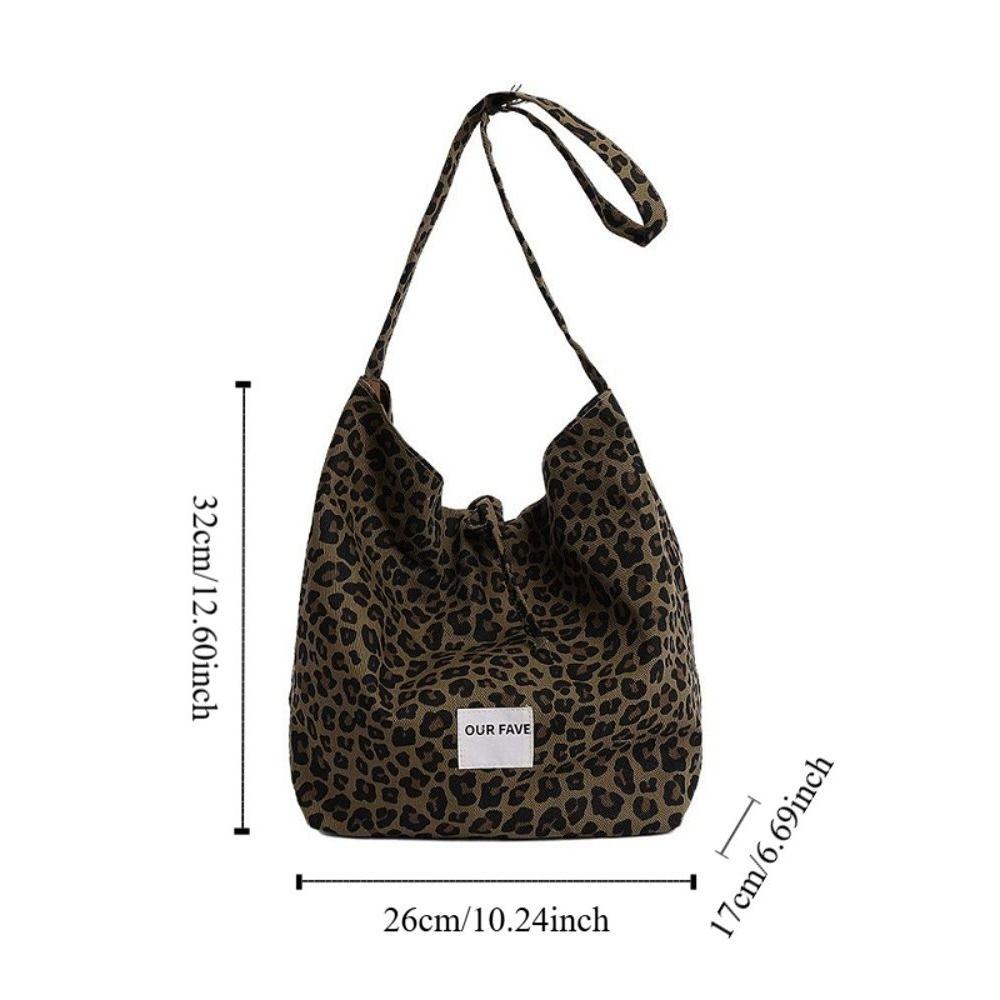 Large Capacity Plaid Crossbody Bags Simple Underarm Bag Fashion Leopard Shoulder Bag  Commuting