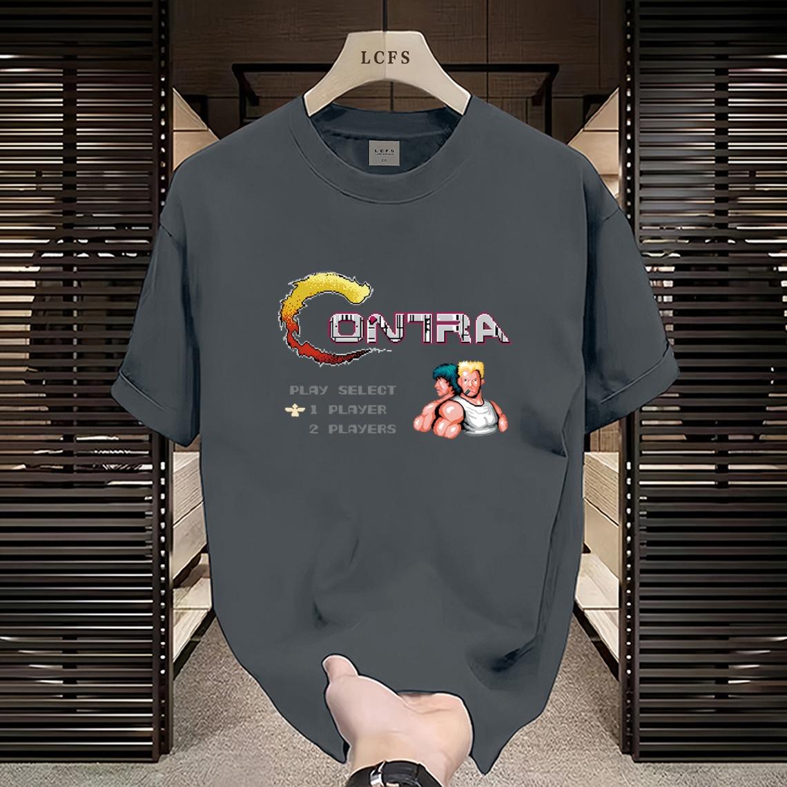 

Круглый вырез с коротким рукавом мужская модная брендовая летняя футболка корейская версия приталенная модная универсальная футболка топ 5XL серый