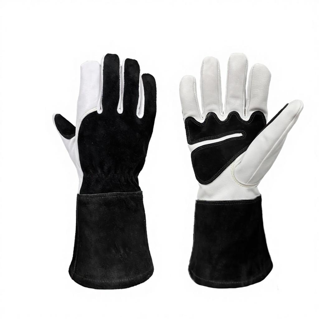 Sheepskin Labor Protection Argon Arc Welding Gloves Heat Insulation Anti-Scald High Temperature Resistant Gauntlet Cuff Gloves (Multicolor,Standard&WELDING GLOVES) разноцветный