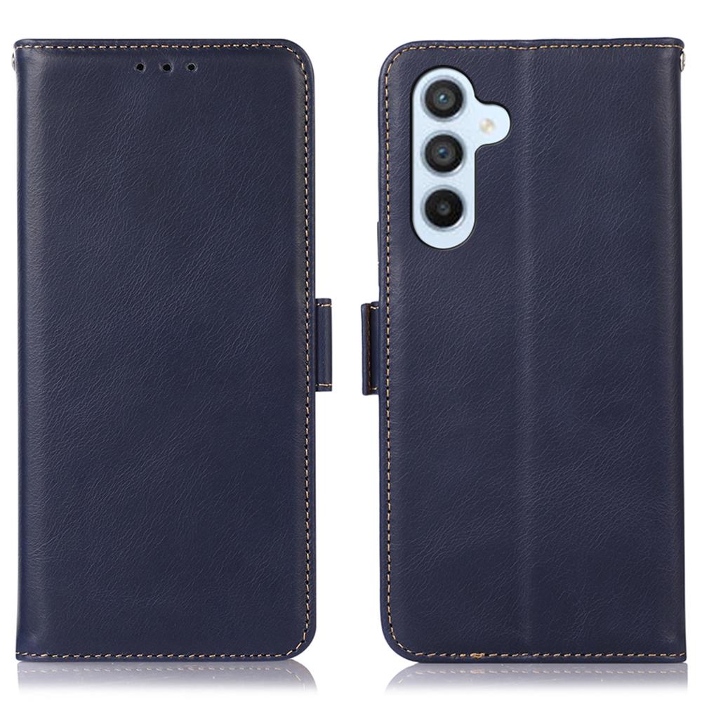 For Samsung Galaxy S25 FE Case RFID Blocking Genuine Cow Leather Wallet Phone Cover