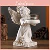 Winylowy Świecznik Anioł Rzeźba Żywiczna Do Domu Biura Dekoracja Imprezowa