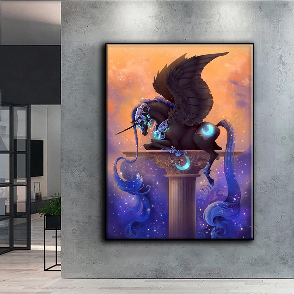 5D Diy Diamond Painting Animal Pegasus  Cross Stitch Full Diamond Embroidery Mosaic