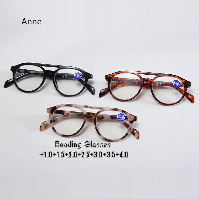 Fashion Finished Reading Glasses Women Anti Blue Light Presbyopic Glasses Vintage Black Small Frame Hyperopia Glasses +1.0 ~+4.0