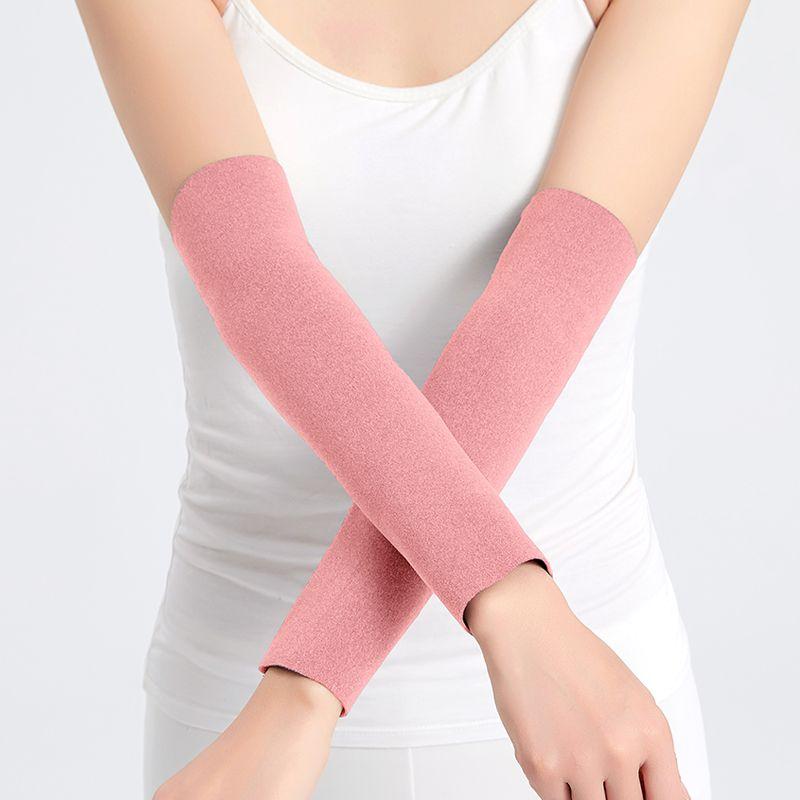 

Summer Dralon Arm Sleeves Men s and Women s Long Sleeves Thin Thick Air Conditioner Wrist Protector Elbow Pad Arm Joint Heattech Oversleeve Pink XL