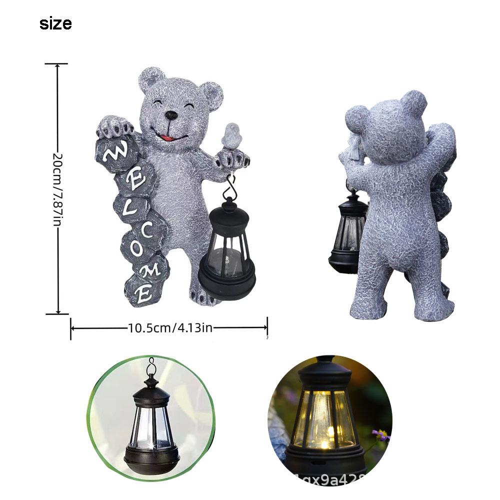 JYL TS/166,Creative Bear Holding Solar Light Kids Birthday Decor Bonsai Figurine Hot Selling Cute Garden