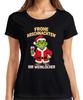 Frohe Arschnachten Weihnachtsgrinch Weinhumor Geschenk Weinparty Damen T-Shirt