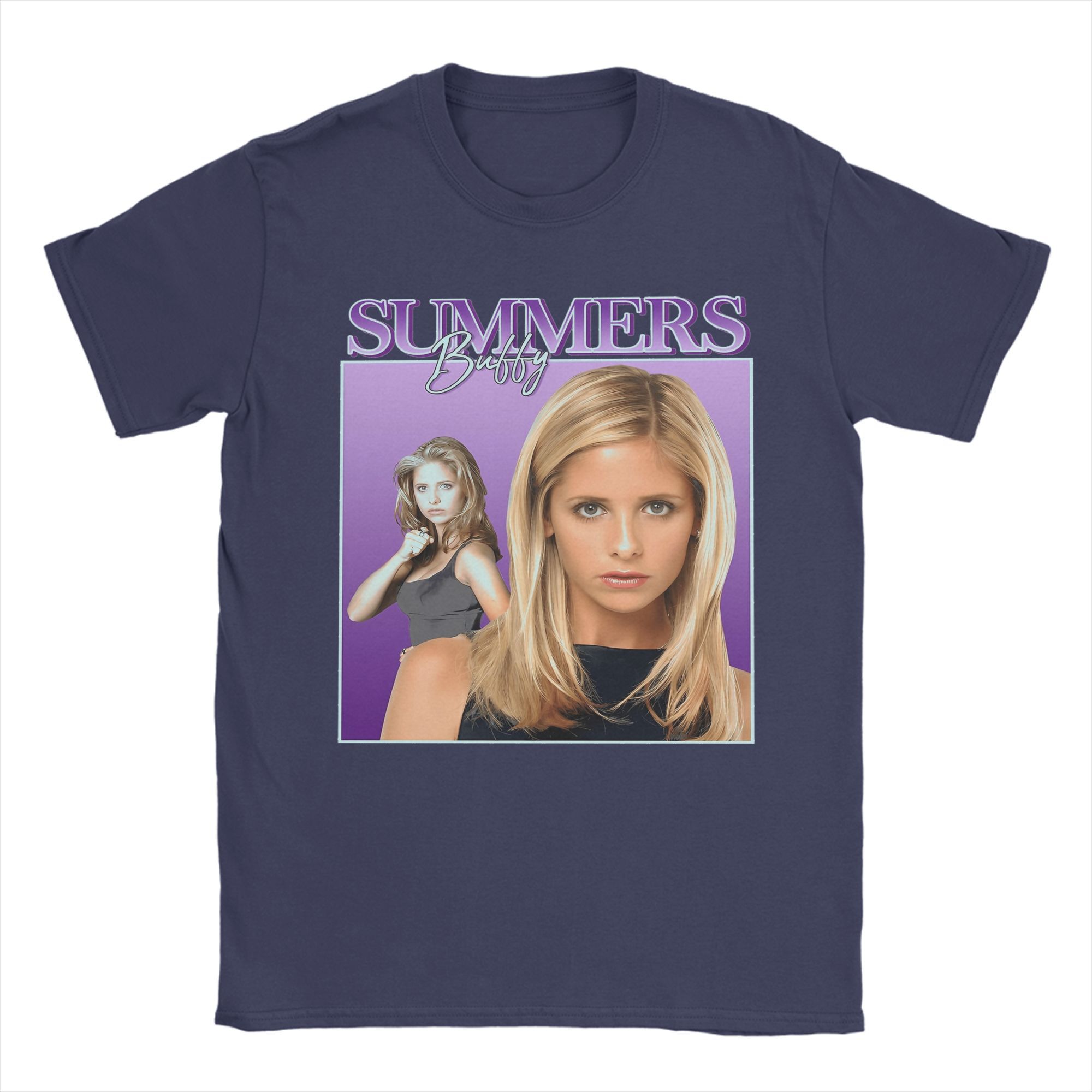

Men Buffy the Vampires Slayer T Shirt Pure Cotton Tops Casual Short Sleeve O Neck Tee Shirt Plus Size T-Shirt 4XL