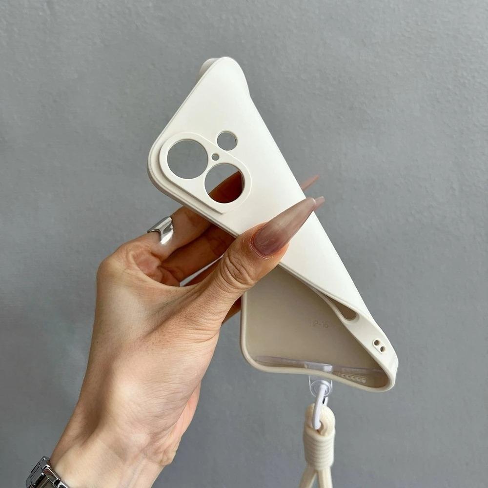 Rope Lanyard Strap Phone Case For Samsung A13 A23 A33 A53 A73 A52 A12 A22 A32 A52 A72 A11 A31 A51 A71 Matte Soft Silicone Cover