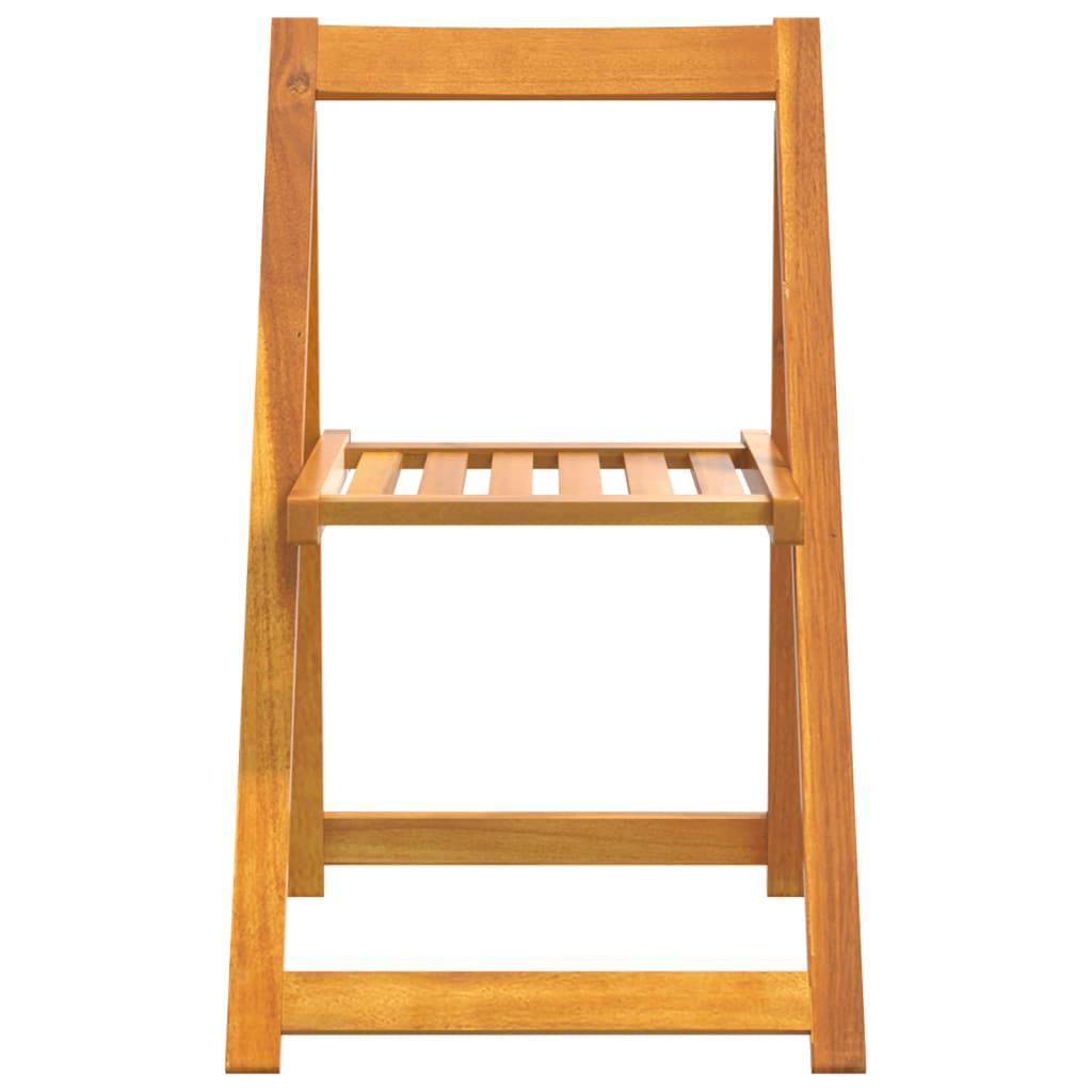 Vidaxl Folding Garden Chairs, 4 Pcs., Solid Acacia Wood