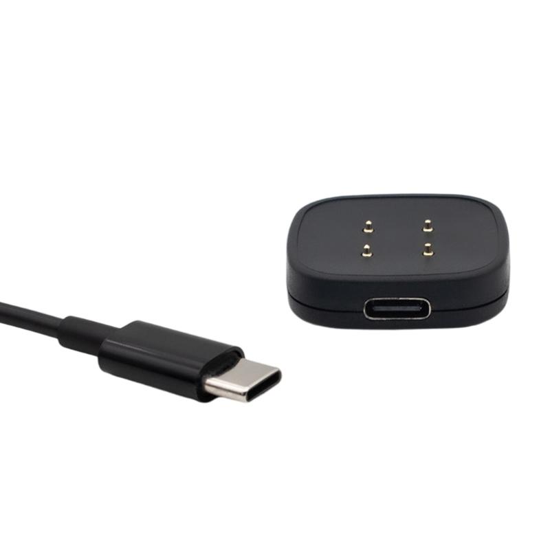 Charger Stand Cable For Versa 3/4 And Sense 1/2, ABS Black Magnetic Charging Adapter And Cable Optional
