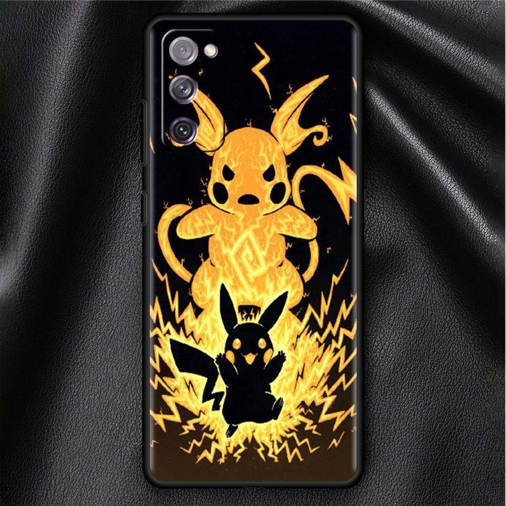 Funda protectora para Samsung Galaxy S22 Ultra S21 FE S20 Plus S10 Lite, Funda de silicona S10e S9 S8 S7, Pokemon Cool Pikachu Samsung S10 Lite