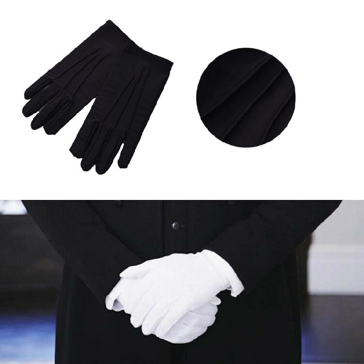 Formal Party Tuxedo Guard Gloves Stretchy for Police for Parade Mittens for Wome