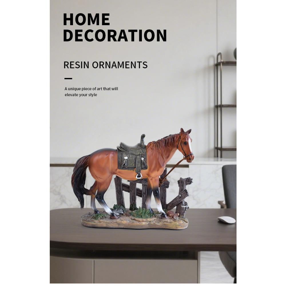 Statua Ornamento Cavallo in Resina Moderna Creativa, Scultura Animale Simulazione, Decorazione per la Casa per Soggiorno Ufficio, Regalo per Laurea Vacanze per Amici