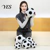 World Mug Football Plush Toy Soccer Toy, Shaped Stuffed Animal, Soft Hug Pillow Comfortable Fabric for Sports Fans, Game Day Gift Kids Boys